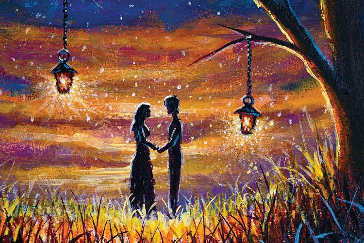 Romantic Mystic Lovers On Beautiful Night