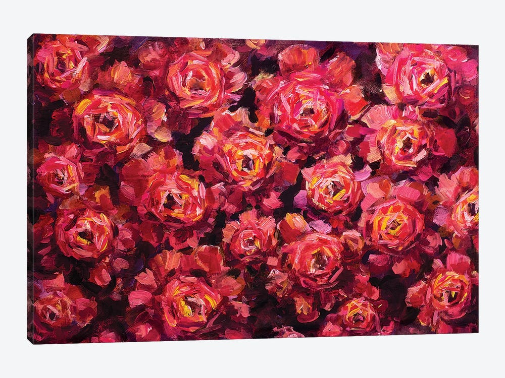 Red Rose Background by Valery Rybakow 1-piece Art Print