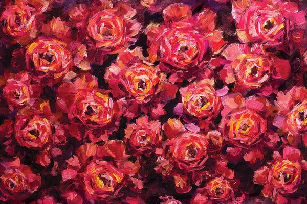 Valery Rybakow: Red Rose Background by Valery Rybakow