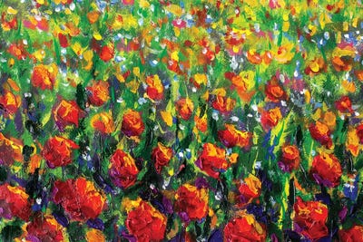 Red Rose Field by Valery Rybakow canvas print