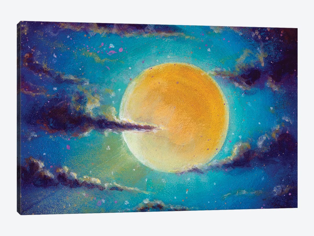 Mystic Night Starry Sky Space Moon by Valery Rybakow 1-piece Art Print