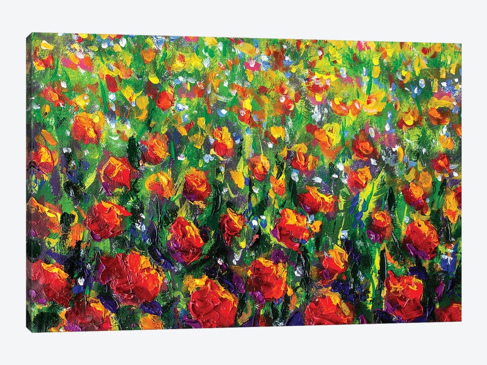 Red Rose Field by Valery Rybakow 1-piece Canvas Wall Art