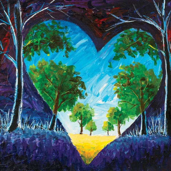 Valery Rybakow: Beautiful Pure Nature In Heart Against Backdrop Of Dirty Night And Darkness by Valery Rybakow