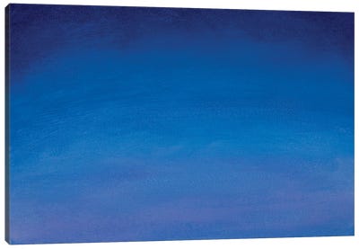 Beautiful Gradient Blue Starry Sky Canvas Art Print - Valery Rybakow