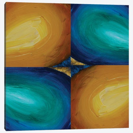 Orange And Blue Balloons Canvas Print #VRY816} by Valery Rybakow Canvas Wall Art