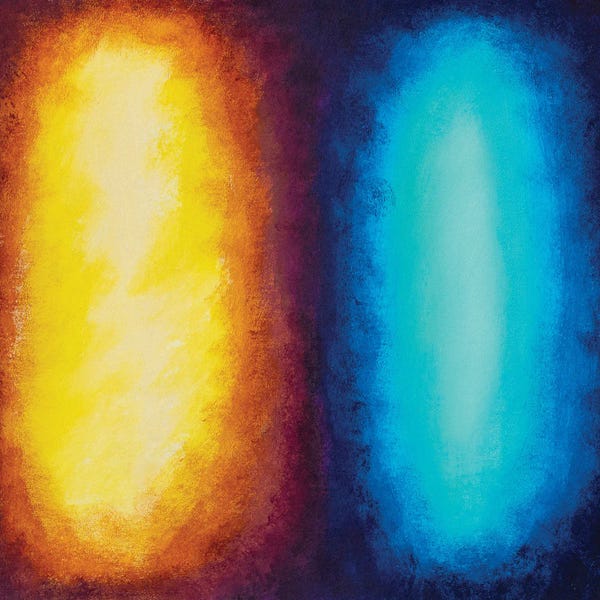 Valery Rybakow: Harmony Background Yellow Blue Glow by Valery Rybakow