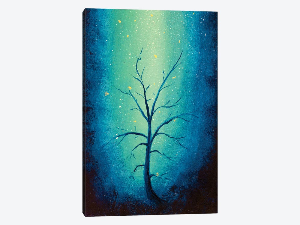 Vertical Illustration Of Dead Withered Tree by Valery Rybakow 1-piece Canvas Art Print