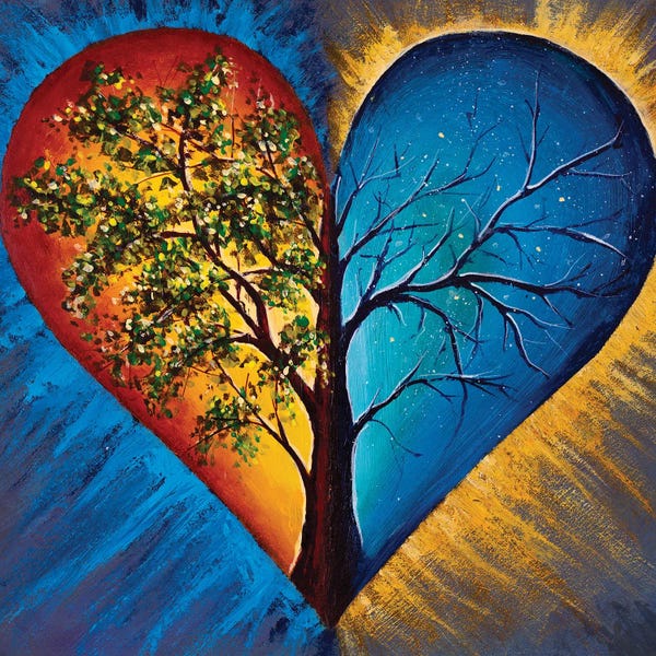 Hearts: Heart Soul Symbol Of Yin And Yang Energies by Valery Rybakow