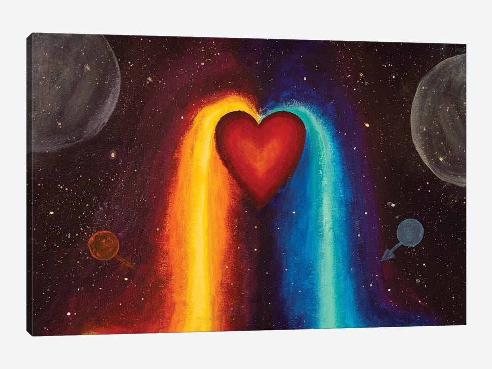 Heart Illustration The Concept Of Opposite Energies by Valery Rybakow 1-piece Canvas Artwork