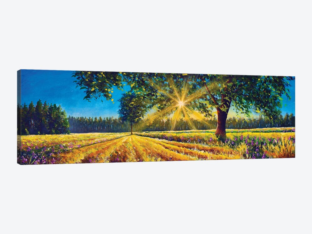 Extra Wide Panorama Of Gorgeous Sunny Landscape by Valery Rybakow 1-piece Canvas Print