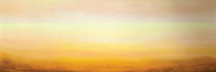 Extra Wide Panorama Delicate Light Yellow Pink Horizon