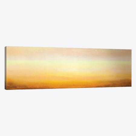 Extra Wide Panorama Delicate Light Yellow Pink Horizon Canvas Print #VRY841} by Valery Rybakow Canvas Artwork