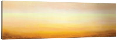 Extra Wide Panorama Delicate Light Yellow Pink Horizon Canvas Art Print - Valery Rybakow