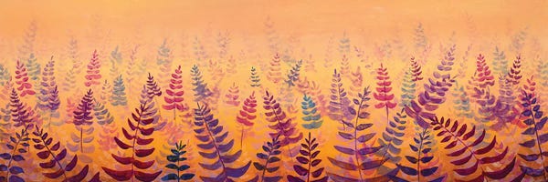 Valery Rybakow: Extra Wide Panorama Field Of Delicate Flowers by Valery Rybakow