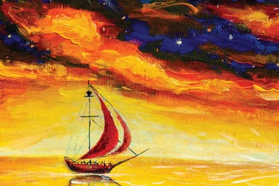 Scarlet Sails by Valery Rybakow canvas print