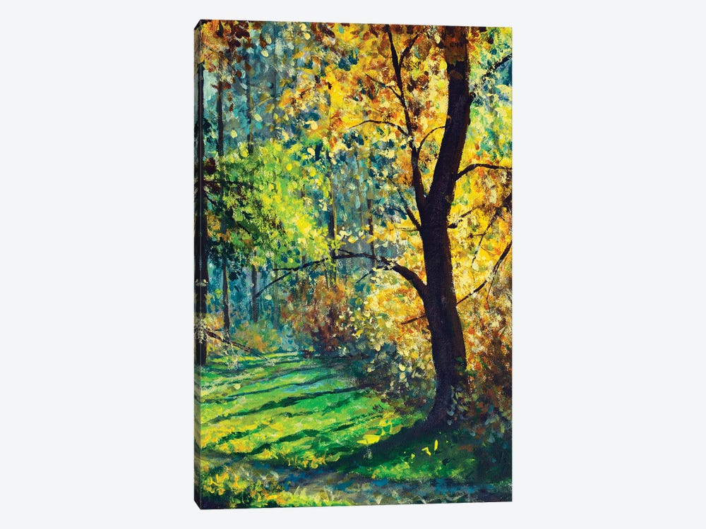 Sunny Forest, Beautiful Sun In Trees by Valery Rybakow 1-piece Canvas Artwork