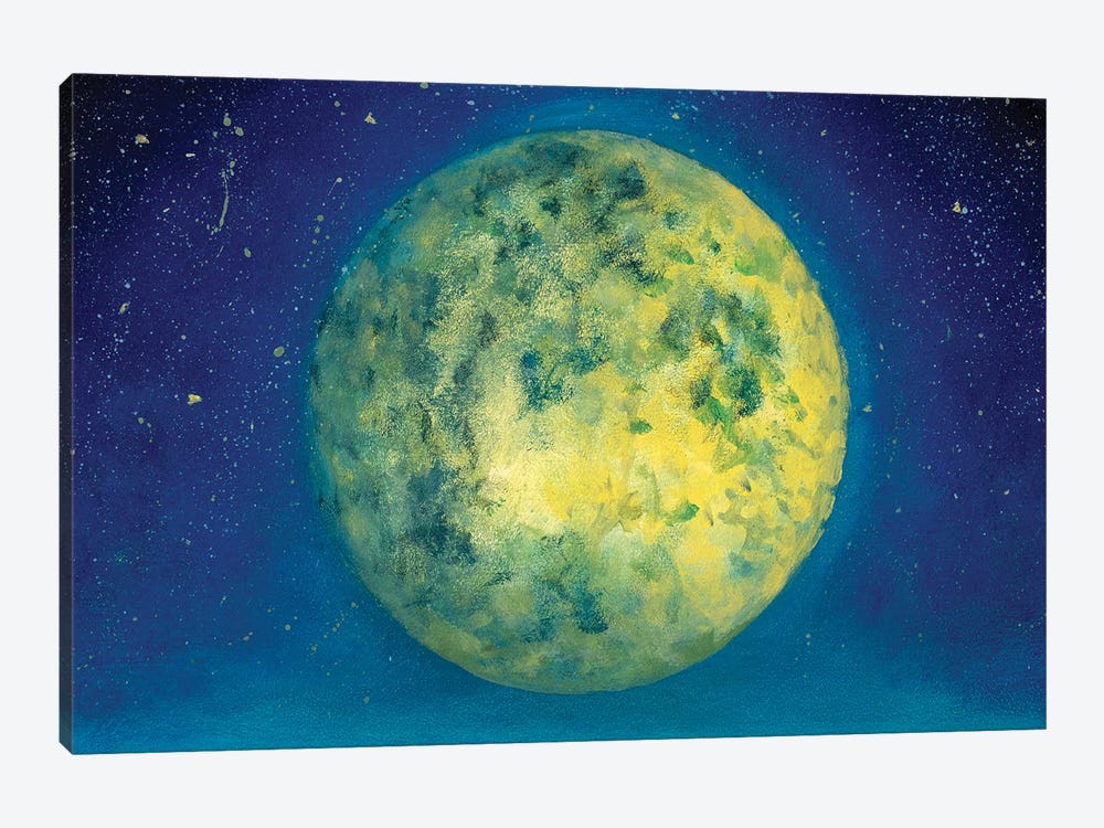 Beautiful Big Planet Moon In Space by Valery Rybakow 1-piece Canvas Print