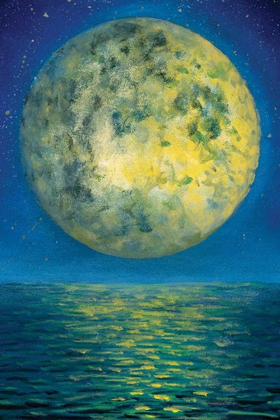 Valery Rybakow: Beautiful Big Planet Moon And Ocean by Valery Rybakow
