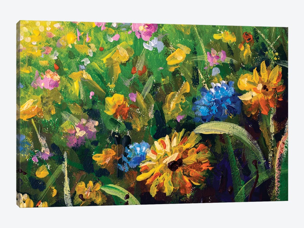 Beautiful Field Flowers On Canva by Valery Rybakow 1-piece Canvas Artwork