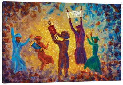 Simchat Torah Canvas Art Print - Valery Rybakow