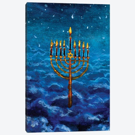 Hanukkah Candle Canvas Print #VRY898} by Valery Rybakow Canvas Print