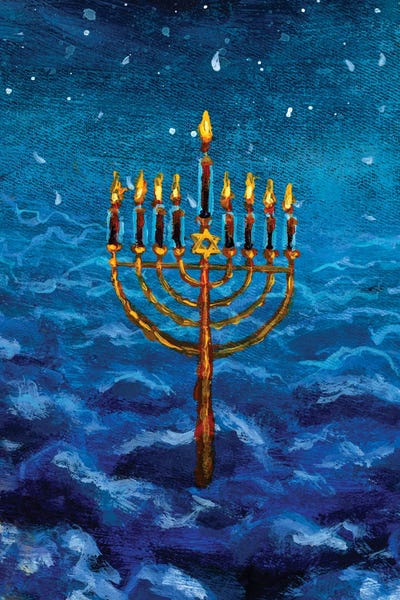 Judaism: Hanukkah Candle by Valery Rybakow