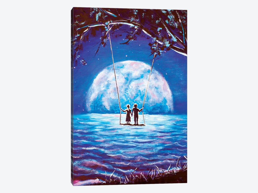 Big Moon For Lovers by Valery Rybakow 1-piece Canvas Artwork