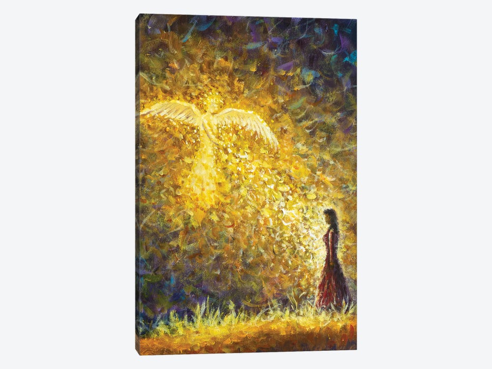 Annunciation, Angel Gabriel Comes To Mary To Tell Her She's Pregnant With God's Baby by Valery Rybakow 1-piece Canvas Print