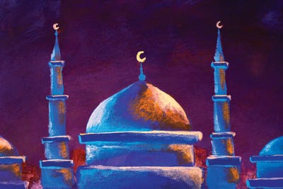 Eid Mubarak Festival, Muslim Holiday by Valery Rybakow framed wall art
