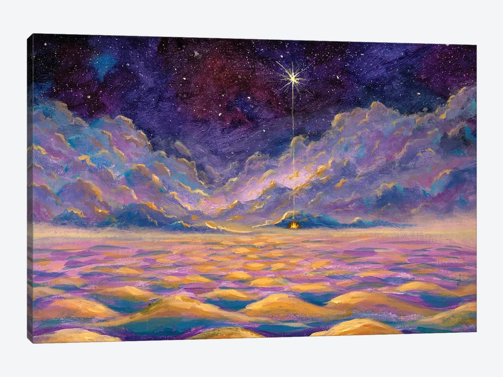 Cosmic Art On Another Planet Space Waves by Valery Rybakow 1-piece Canvas Print