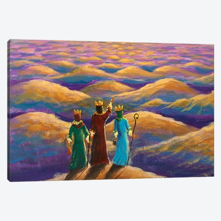 Celebration Of The Visit Made To The Infant Jesus By The Three Kings Canvas Print #VRY919} by Valery Rybakow Canvas Artwork