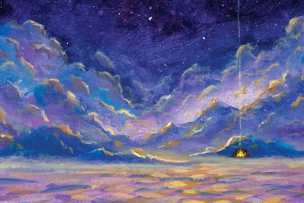 Valery Rybakow: Cosmic Art On Another Planet Painting by Valery Rybakow