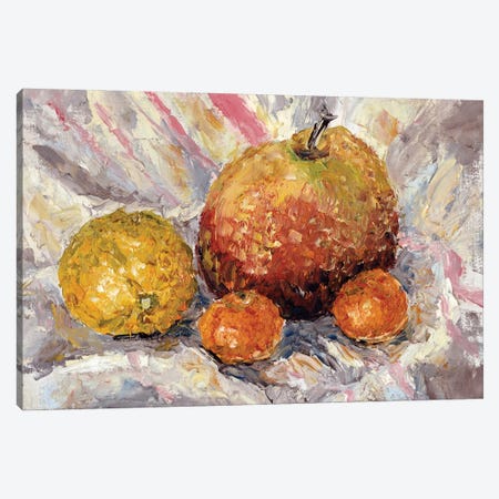 Apples Lemon Pomegranate Tangerines Still Life Canvas Print #VRY928} by Valery Rybakow Art Print
