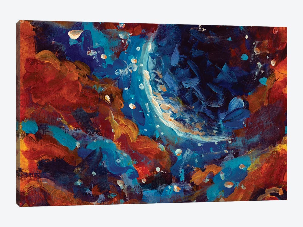 Blue Planet In Red by Valery Rybakow 1-piece Art Print