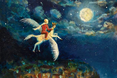 Night Journey Religious Holiday by Valery Rybakow framed wall art