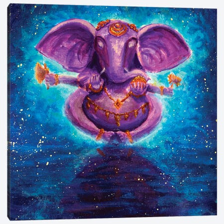 Ganesh, Beautiful Art Hindu Gods Ganesh Canvas Print #VRY941} by Valery Rybakow Canvas Art Print