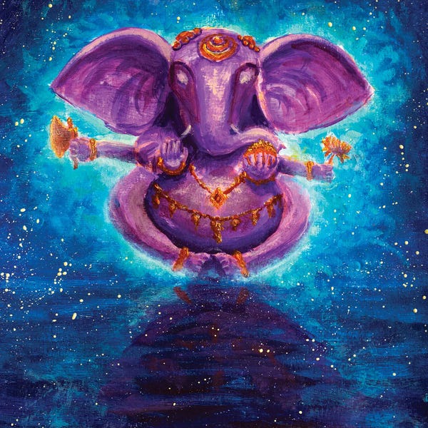 Hinduism: Ganesh, Beautiful Art Hindu Gods Ganesh by Valery Rybakow