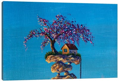 Spring Flowering Sakura Tree Canvas Art Print - Cherry Tree Art