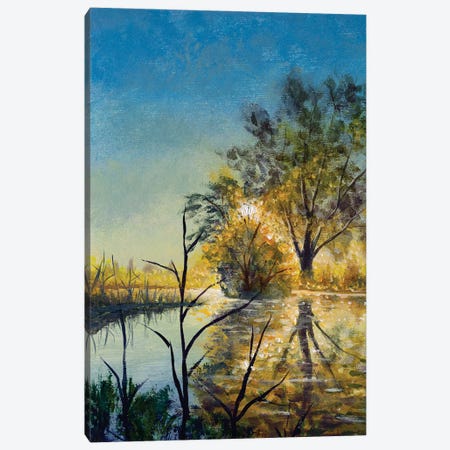 Morning On The River Canvas Print #VRY946} by Valery Rybakow Canvas Artwork