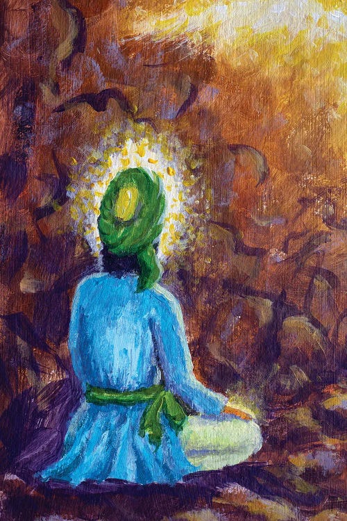 Meditating Muslim Arab by Valery Rybakow wall art