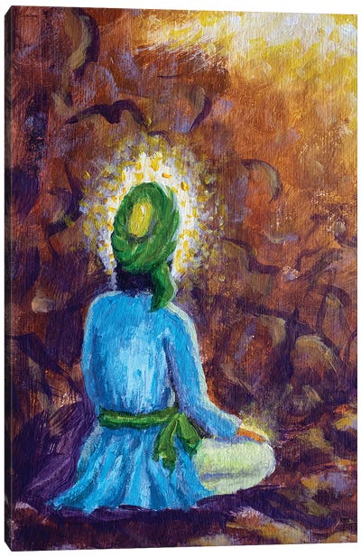 Meditating Muslim Arab Canvas Art Print - Arab Culture
