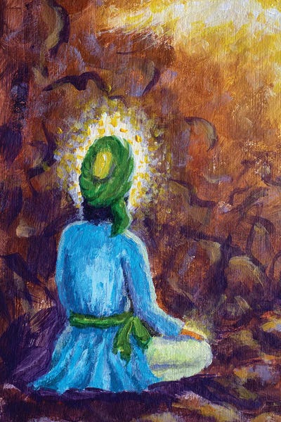 Valery Rybakow: Meditating Muslim Arab by Valery Rybakow