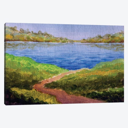 Seascape Art Road To Blue River Canvas Print #VRY957} by Valery Rybakow Art Print