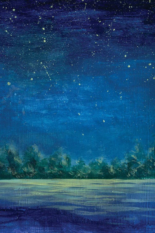 Starry Blue Night On The River