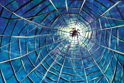 Big Spider On The Web Fantasy Art by Valery Rybakow canvas print