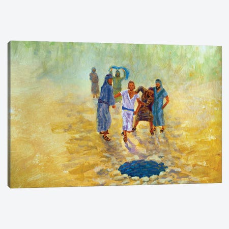 Joseph, The Son Of Jacob Is Thrown In A Well By His 5 Brothers Canvas Print #VRY980} by Valery Rybakow Canvas Print