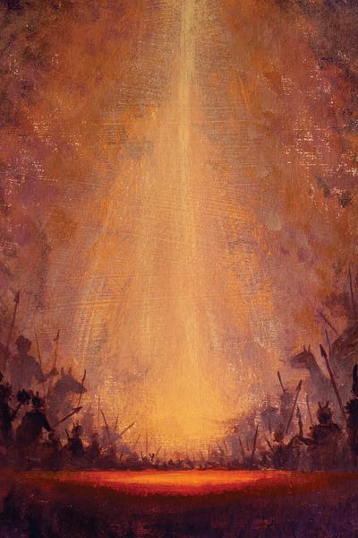 Beautiful Background Battles In Fog War Fairytale by Valery Rybakow framed wall art