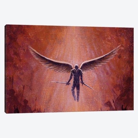 Angel Warrior Dreamlike Fantasy Art Canvas Print #VRY984} by Valery Rybakow Canvas Artwork