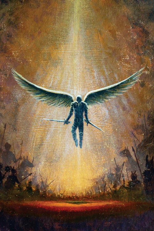 Angel Warrior On A Battlefield