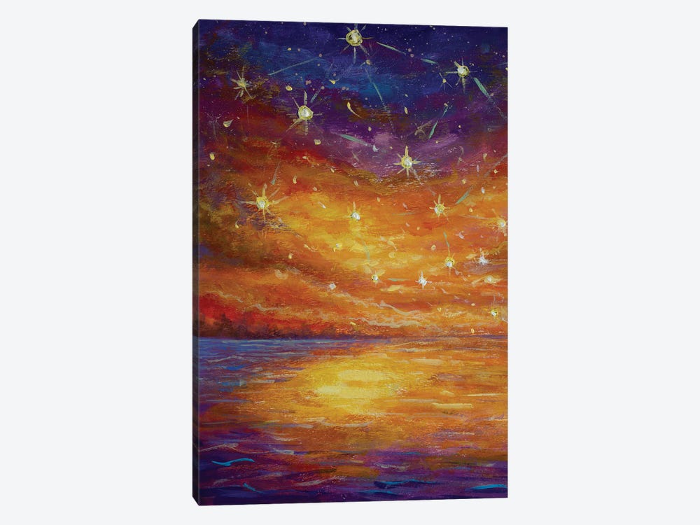 Fairy Sky With Shining Stars At Sunset by Valery Rybakow 1-piece Canvas Print